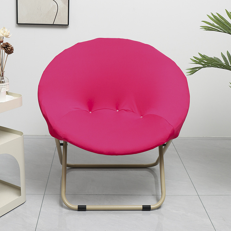 Solid color high elastic milk silk lazy chair cover moon chair cover dormitory chair cover office lunch break chair cover