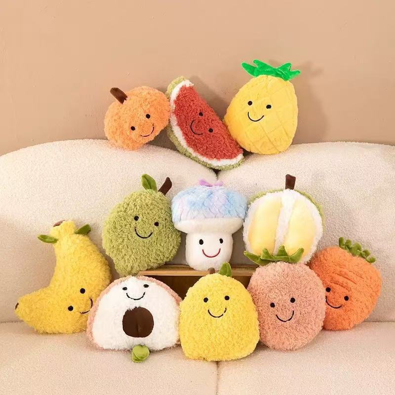 Frutas transfronterizas muñecas de peluche lindas muñecas de regalo para niños arrojar muñecas de 8 pulgadas muñecas juguetes de peluche al por mayor