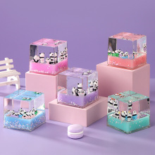 新款创意油滴液体熊猫摆件入油漂浮液体油滴漂流瓶学生礼品批发厂