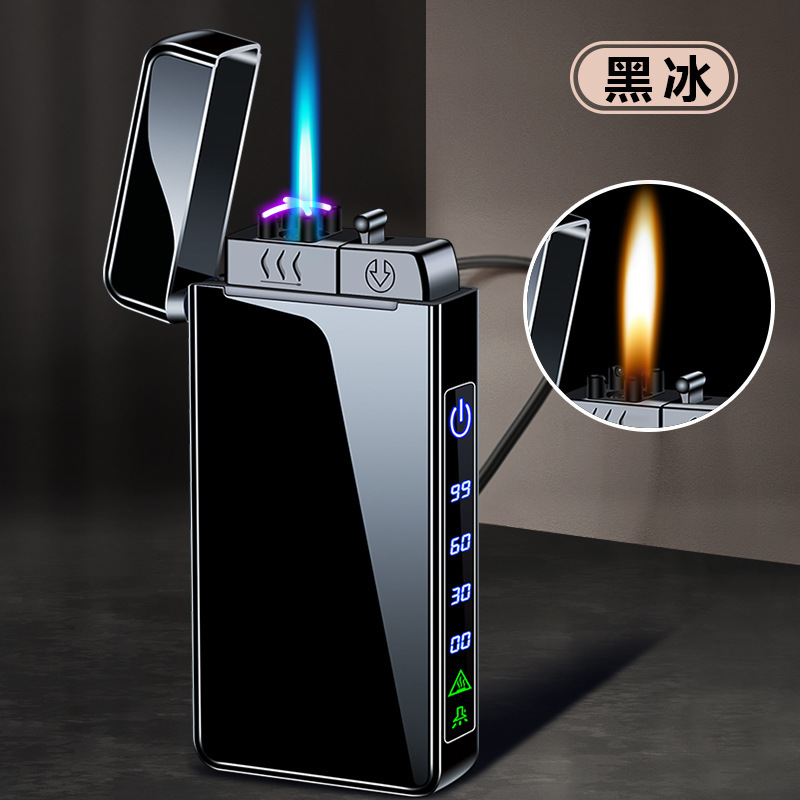 2021ガス電三火金属防風充電ライター個性創意ブーム彼氏プレゼントクロスボーダー|undefined