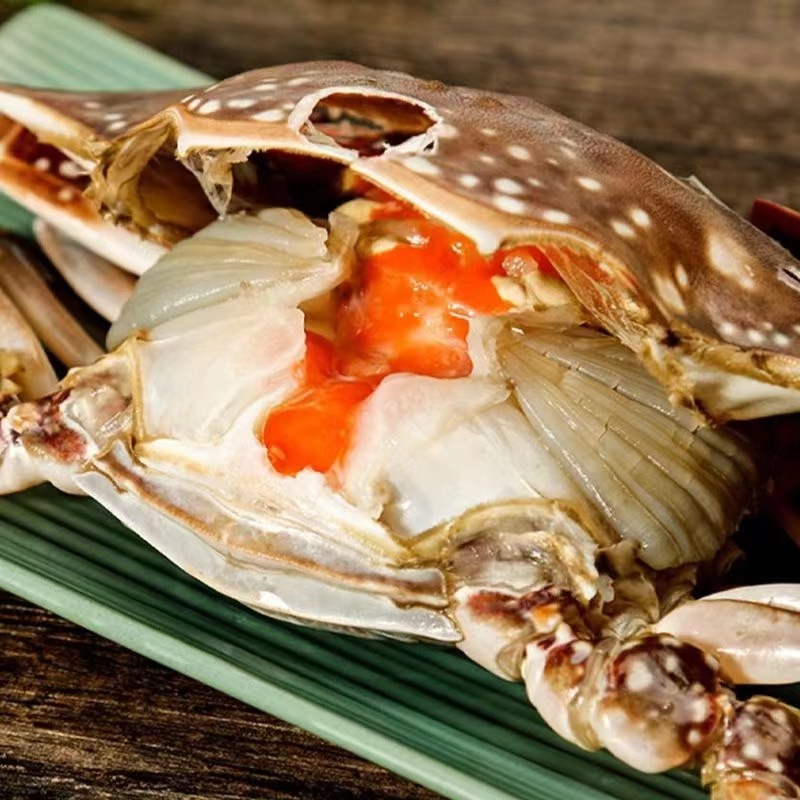舟山红膏呛蟹红膏蟹炝蟹酱母蟹酱蟹醉蟹生腌螃蟹咸呛蟹糊