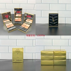 外贸大牌正装圣Y家黑色皮革四色眼影盘100#4g高光修容盘后台提亮