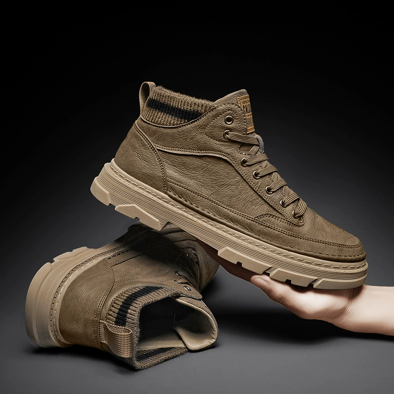 2023 новые рабочие ботинки Martin на плоской подошве в британском стиле, Осенние Молодежные Спортивные Повседневные универсальные модные ботинки со средним верхом, мужские ботинки