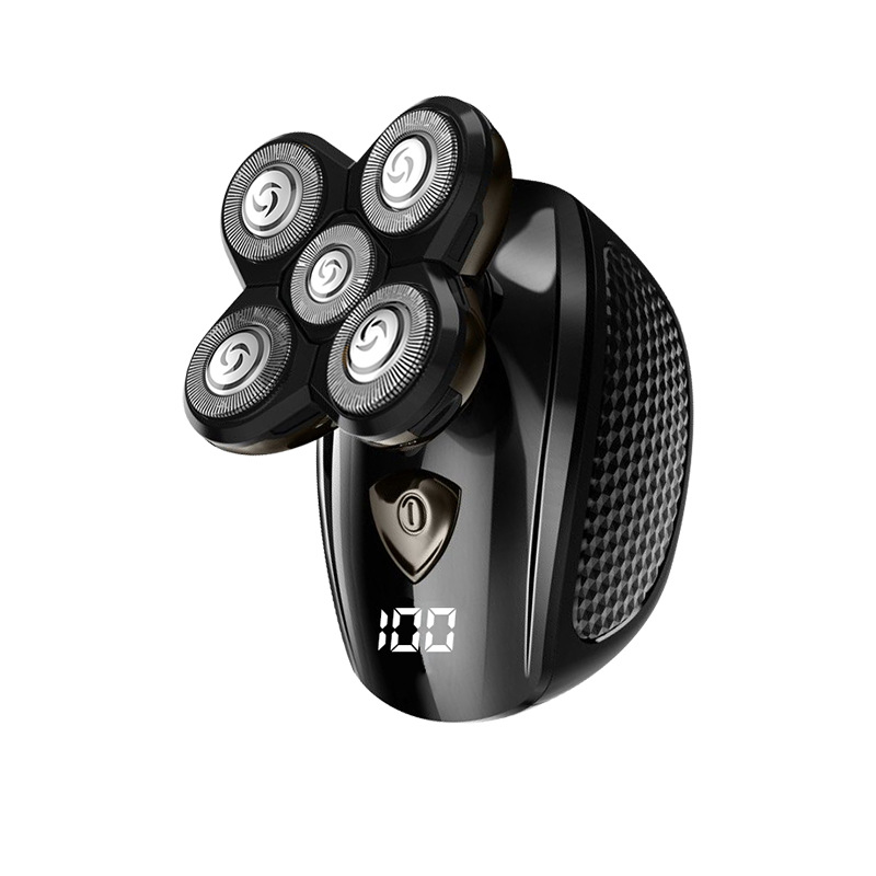 Cabeza calva transfronteriza artefacto cabeza de afeitado cabeza auto-raspado máquina especial cinco cabeza de corte de cuerpo completo lavado eléctrico afeitadora fabricante al por mayor