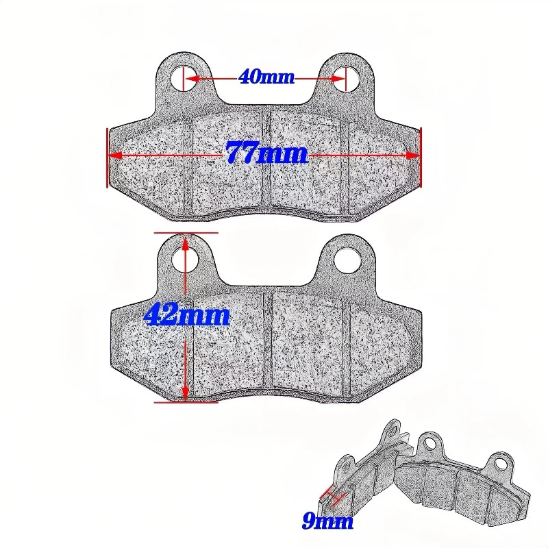 Front and rear brake pads for off-road motorcycles are suitable for Bosuer, Hunter, Falcon, T8, Cheetah 250, Huayang