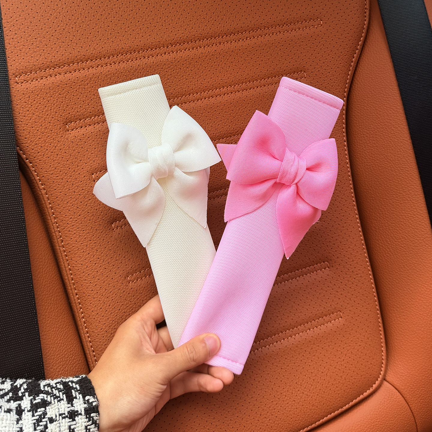 Funda Protectora de Hombro para Cinturón de Seguridad de Poliéster Suave Anti-presión para Autos