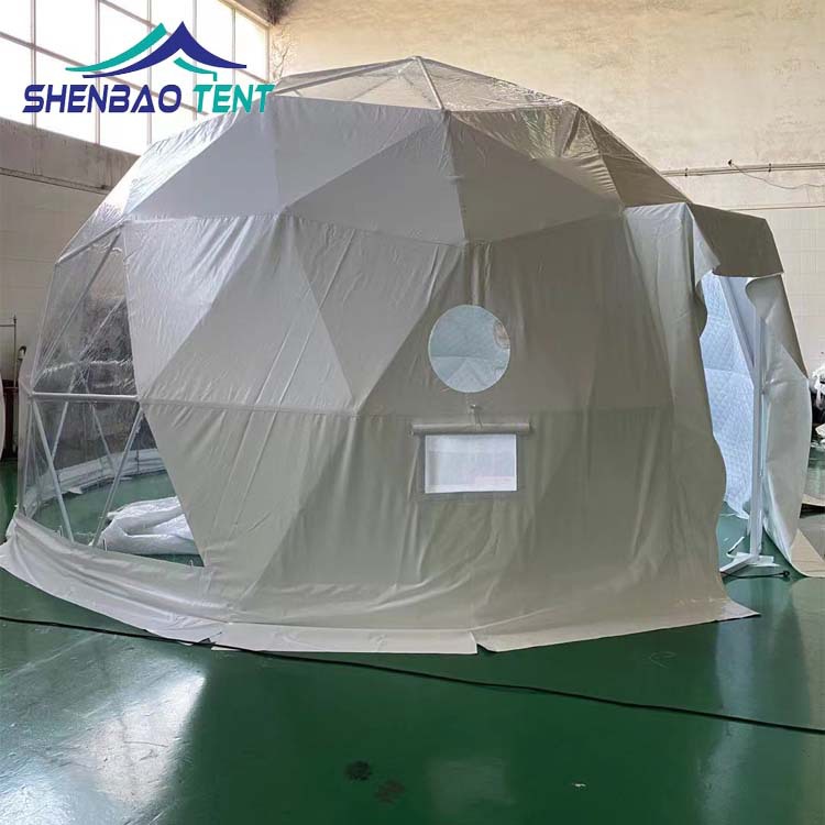 Transparent And White PVC Sphere Geodesic Tent   Dome Tent