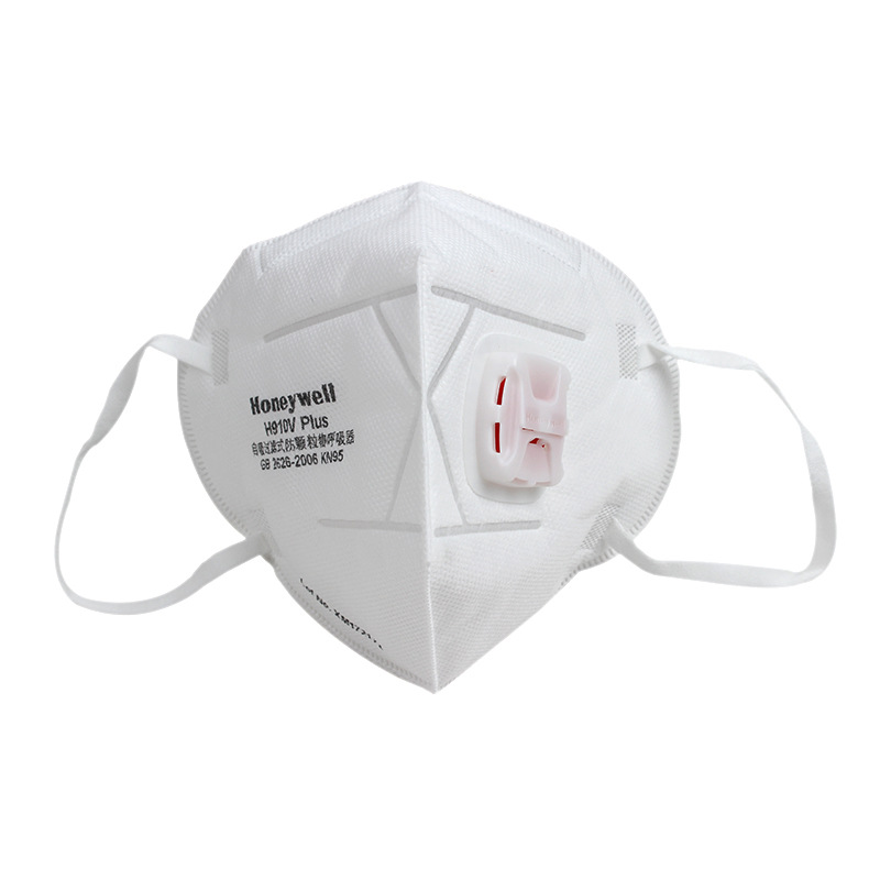 霍尼韦尔H1009101V H910V plus KN95 折叠式口罩带阀白色耳带式