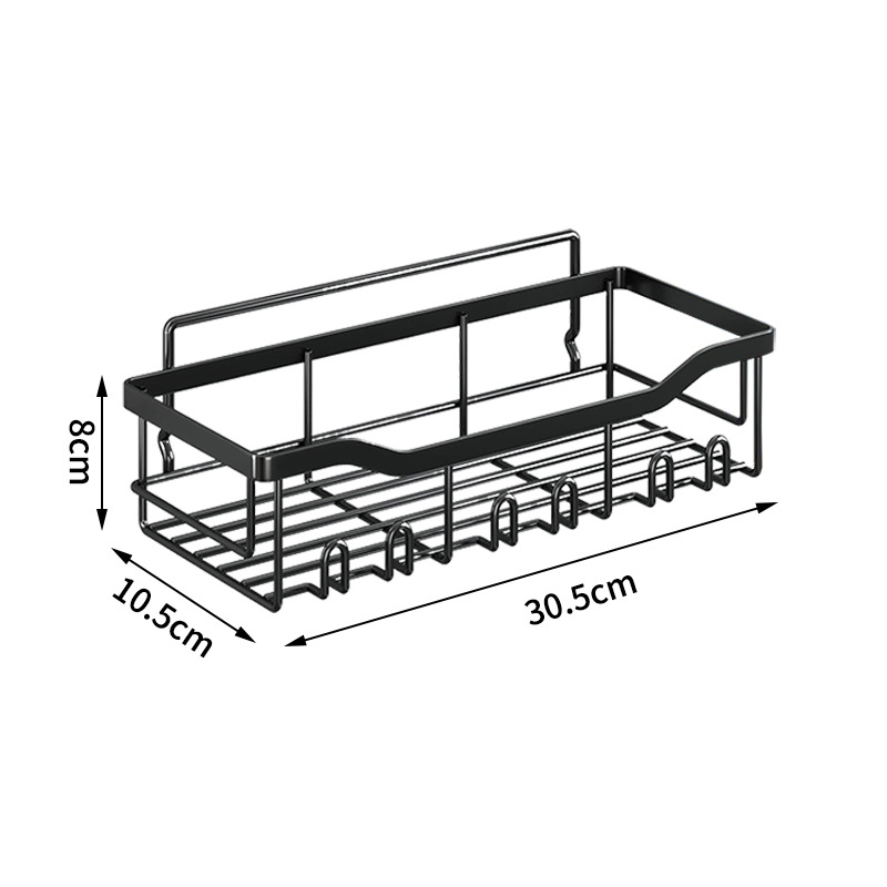 Estante de almacenamiento para baño de Amazon, arte en hierro, organizador de pared sin taladro para jabón y artículos de tocador.