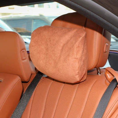 Suitable for car Mercedes-Benz S-Class Maybach headrest S400L S450 S500 car back cushion lumbar support neck support pillow (Headrest) - original-car-color-ochre-brown-headrest