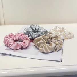 现货22姆米真丝发圈3cm发饰日韩ins风新款头花韩版真丝发圈