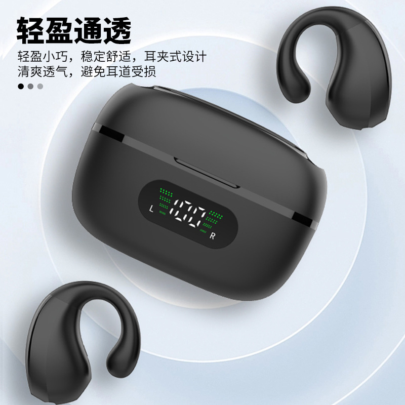 Nuevo modelo privado R12 clip de oreja auriculares Bluetooth ultra-larga resistencia 5,3 Jerry baja potencia reducción de ruido auriculares de conducción ósea