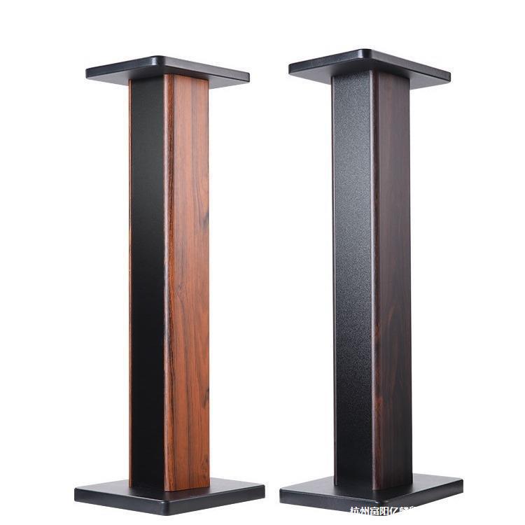 Home audio-visual surround speaker stand, floor-standing wooden bookshelf speaker base stand, shock-absorbing desktop speaker stand