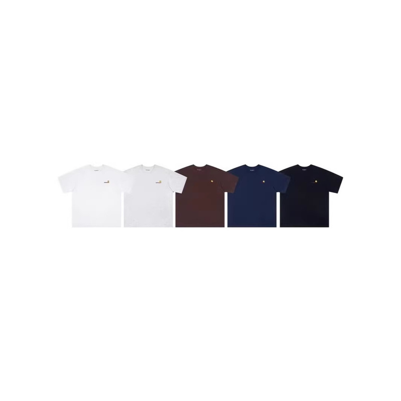 Complete Set of Tags, Carhartt Short-Sleeved T-Shirt, Men's Clothing, New Spring Product, Classic American Logo Embroidery, Wide Version Carhartt Complete Set of Tags, Carhartt Short-Sleeved T-Shirt, Men's Clothing, New Spring Product, Classic American Logo Embroidery, Wide Version Carhartt