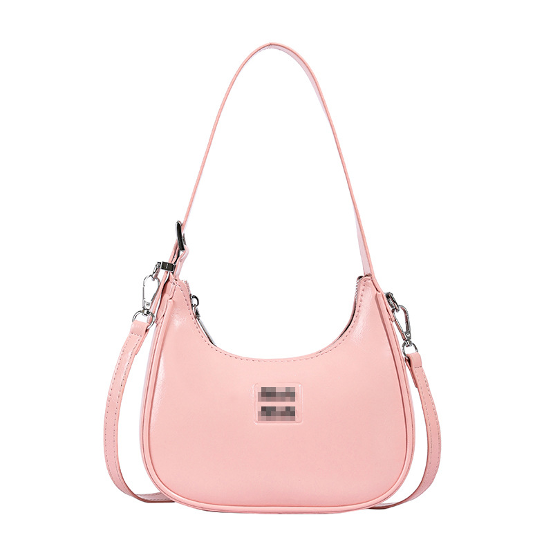 Bolsos de mujer al por mayor, nueva tendencia, bolsos de hombro de moda de alta gama, color sólido, dulce y fresco, bolso de bola de masa de mensajero con estampado brillante