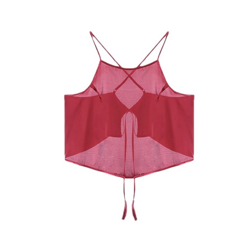 Backless halterneck bellyband pajamas, sexy belly-baring nightgown, thin women's home underwear suspenders, sexy summer