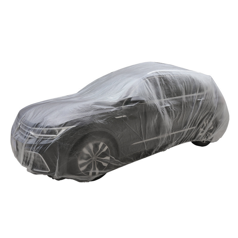 cubierta desechable a prueba de polvo para ropa de automóvil cubierta solar impermeable para todo el automóvil cubierta transparente para ropa de automóvil cubierta de automóvil universal