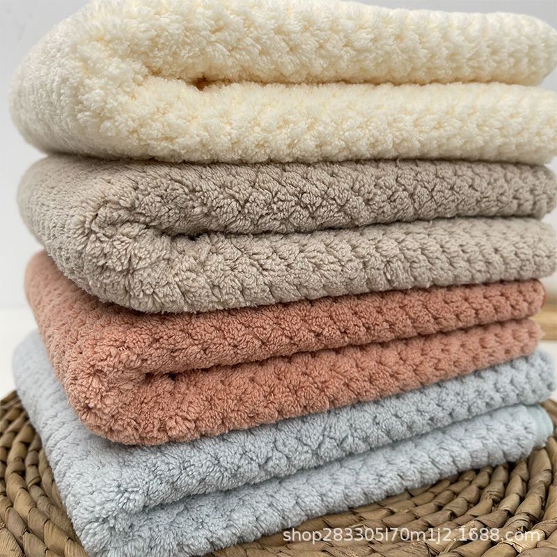 Toalla de coral para lavar la cara absorbe agua sin caer veloz para secar el cabello para hombres para limpiar el cabello