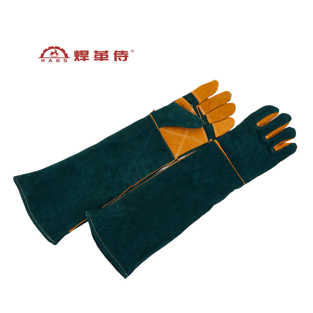 牛二层长款加托抗撕裂耐磨防滑隔热劳保安全防护工作手套
