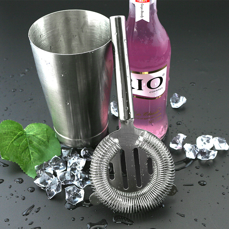 Filtro de hielo de acero inoxidable 304 para cócteles, separador de espuma, herramienta mezcladora de bar, filtro de hielo.