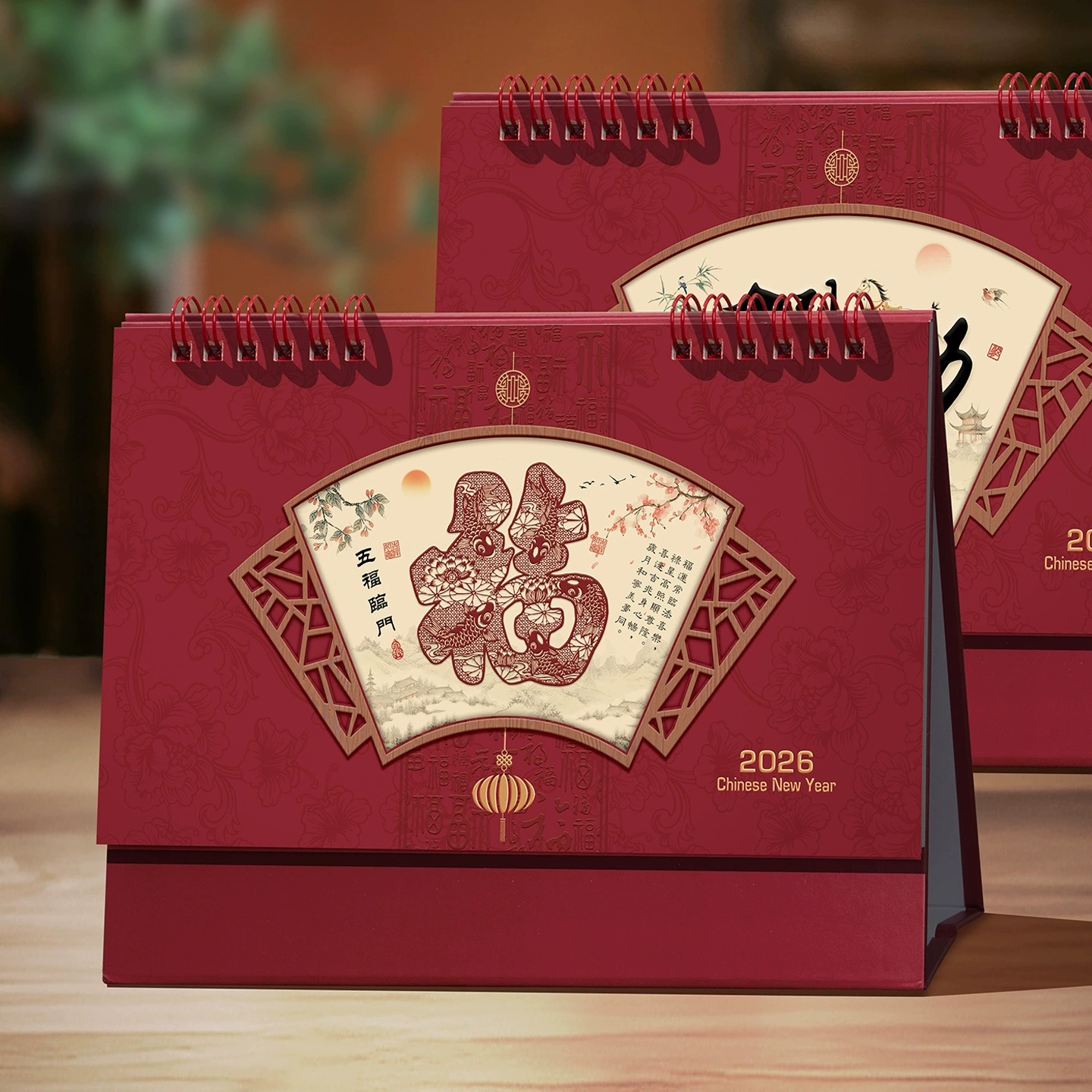 Настольный календарь 2025 новый китайский стиль настольный стол украшение змеиного календарного года подарочная коробка корпоративная реклама красный календарь на заказ