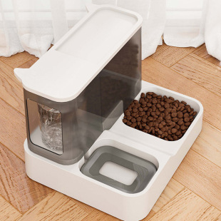 Automatic Cat Feeder and Water Dispenser, Integrated Drinking System That Doesn'T Wet the Mouth, Dog Drinking Water, Pet Supplies, Smart Cat Bowl