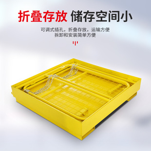 Forklift Cage Foldable Manned Platform Mobile Warehouse Inventory Belt Guardrail Aerial Work Platform