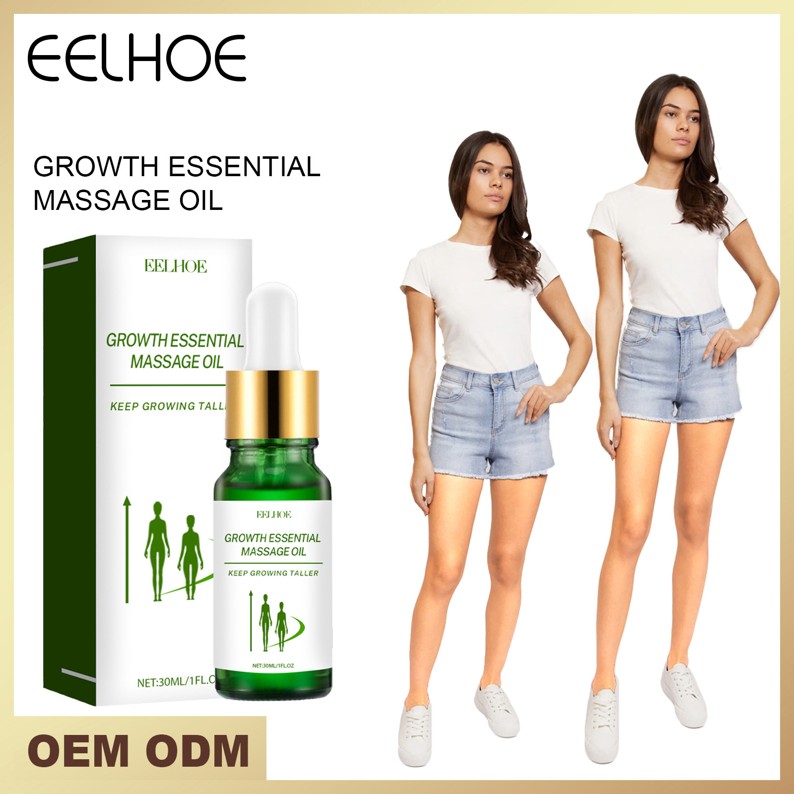 Eelhoe Growth Booster Essential Oil Body Height Care Foot Acupoint Massage Daily Foot Health Care Growth Booster Essential Oil