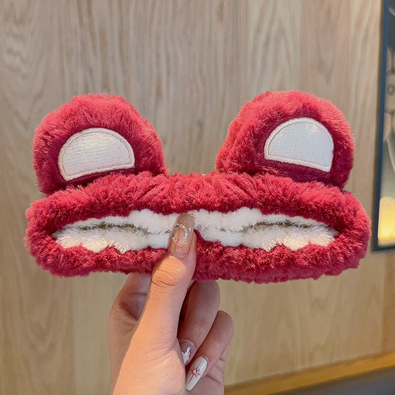 Tarjeta de cabello de dibujos animados para niños toque de cabello niñas adorables joyeros de cabello niñas rojo en línea lavado de cara toque de cabello para mujeres clipes de cabello