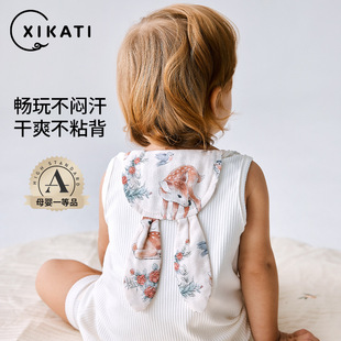 Xikati Children's Sweat-absorbent Towel Baby Class A Summer Thin Gauze Sweat-isolating Towel Baby Kindergarten Pad Sweat Towel