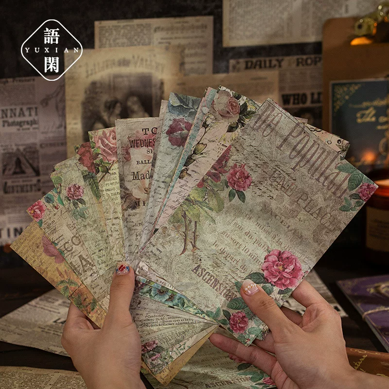 Декоративная бумага (Юксянь) серия Ченхуй — ретро литературные дизайны, 30 листов