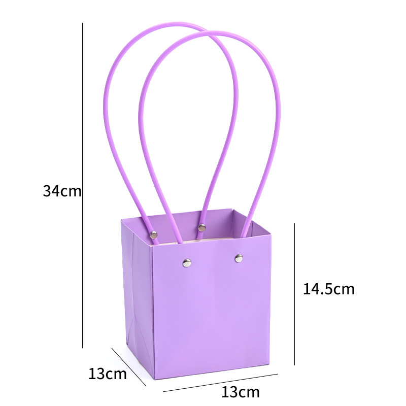 Bolso especial transfronterizo para flores, descuento al por mayor, bolsa trapezoidal de papel kraft impermeable, bolsa de embalaje de regalo, bolsa de ramo