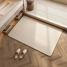 家用浴室地垫简约风硅藻泥吸水防滑垫卫生间门口耐脏易打理脚垫