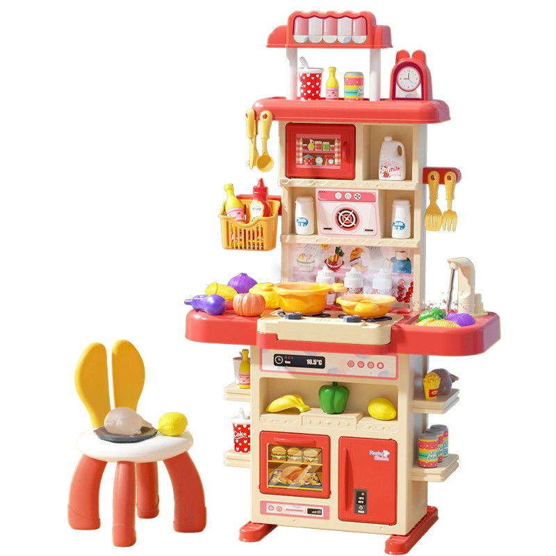 Kitchen playset toy, realistic family set, 85–108 cm, lights, water spray, 3+ years