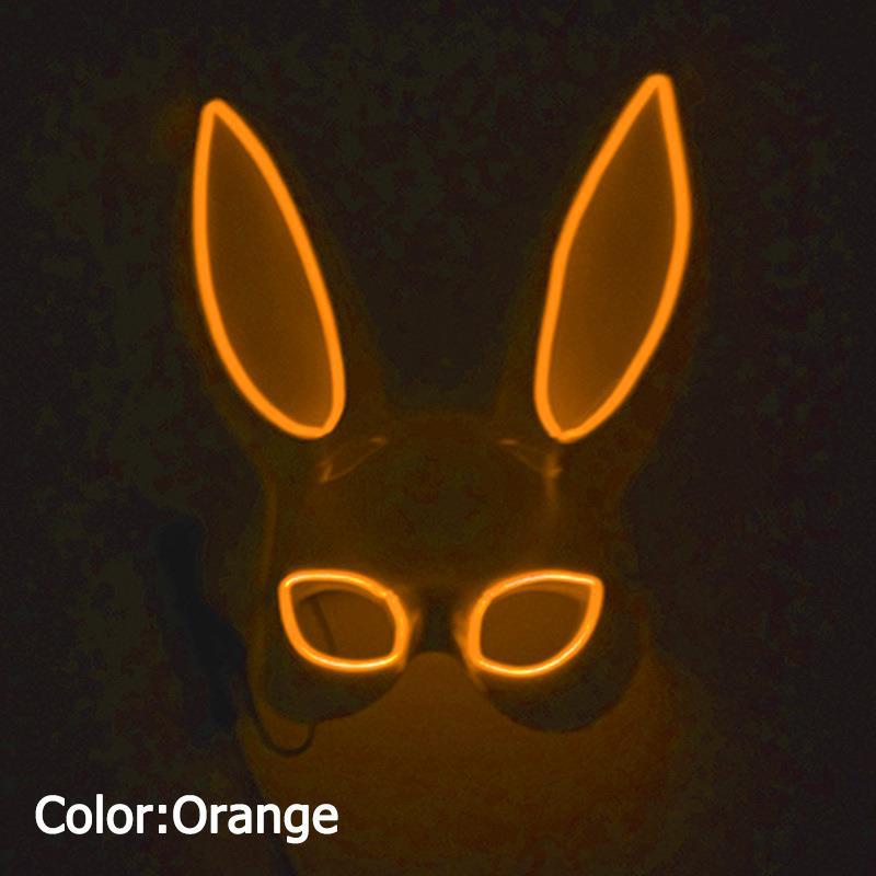 バー演出トランポリン演出ハーフフェイスうさぎマスクバニーガール仮装舞踏会ledハロウィーン発光アイテム