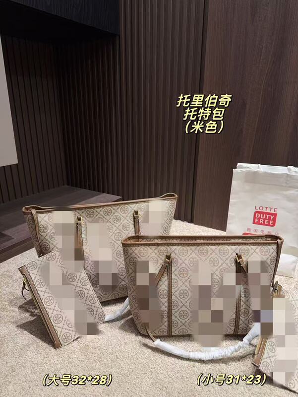 新款Tortyburch手提大托特包百搭大容量帆布单肩提花通勤购物袋潮|undefined
