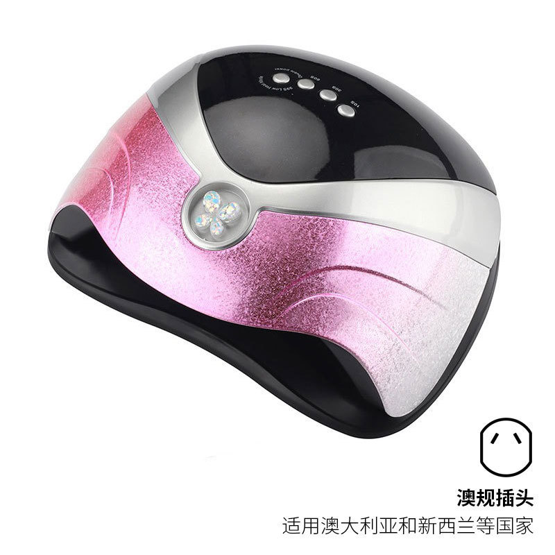 Lámpara de uñas de alta potencia de 168W, lámpara de curado UV con doble fuente de luz, máquina de fototerapia inteligente para salón de uñas, transfronteriza
