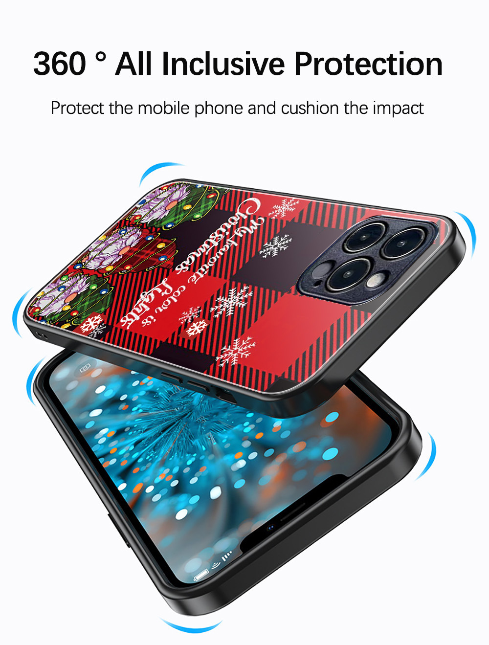 Convient pour iPhone 15 Noël Apple 14 promax, verre trempé_voghion.com