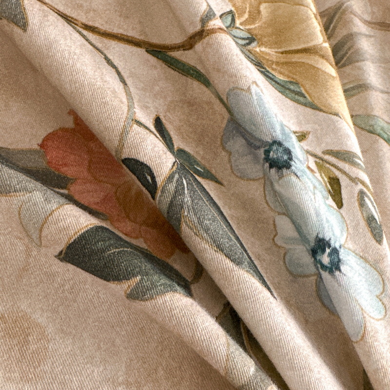 Nordic French Vintage Boho 60-count Long-staple Brushed Four-piece Set, Pure Cotton Duvet Cover Bed Sheet, All-cotton, New Autumn And Winter_voghion.com