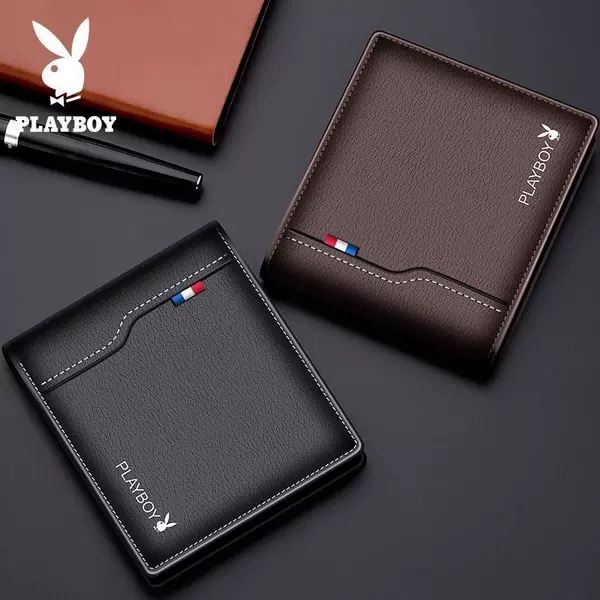 Playboy Wallet Men's Short Wallet Driver's License Card Holder Wallet Men's Student Korean Style Fashionable Wallet