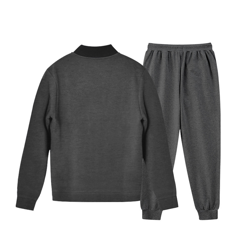 700g Weight Long Sleeve Sleeve Length Cotton Blend, Polyester Fabric Type Pants Sets Sets Type 2 Pieces Set Quantity Casual Occasion Collarless Neckline Regular Fit Fit Type Solid Color Pattern Spring, Autumn Season Men's Gender Simple Style Style Casual Men's Simple Style Solid Color Cotton Blend Polyester Pants Sets 84