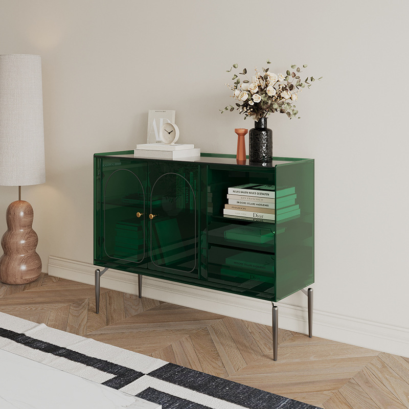 Modern Minimalist Sideboard Living Room Entrance Wall Tea Cabinet Acrylic Light Luxury Wine Cabinet Home Storage Storage Cabinet