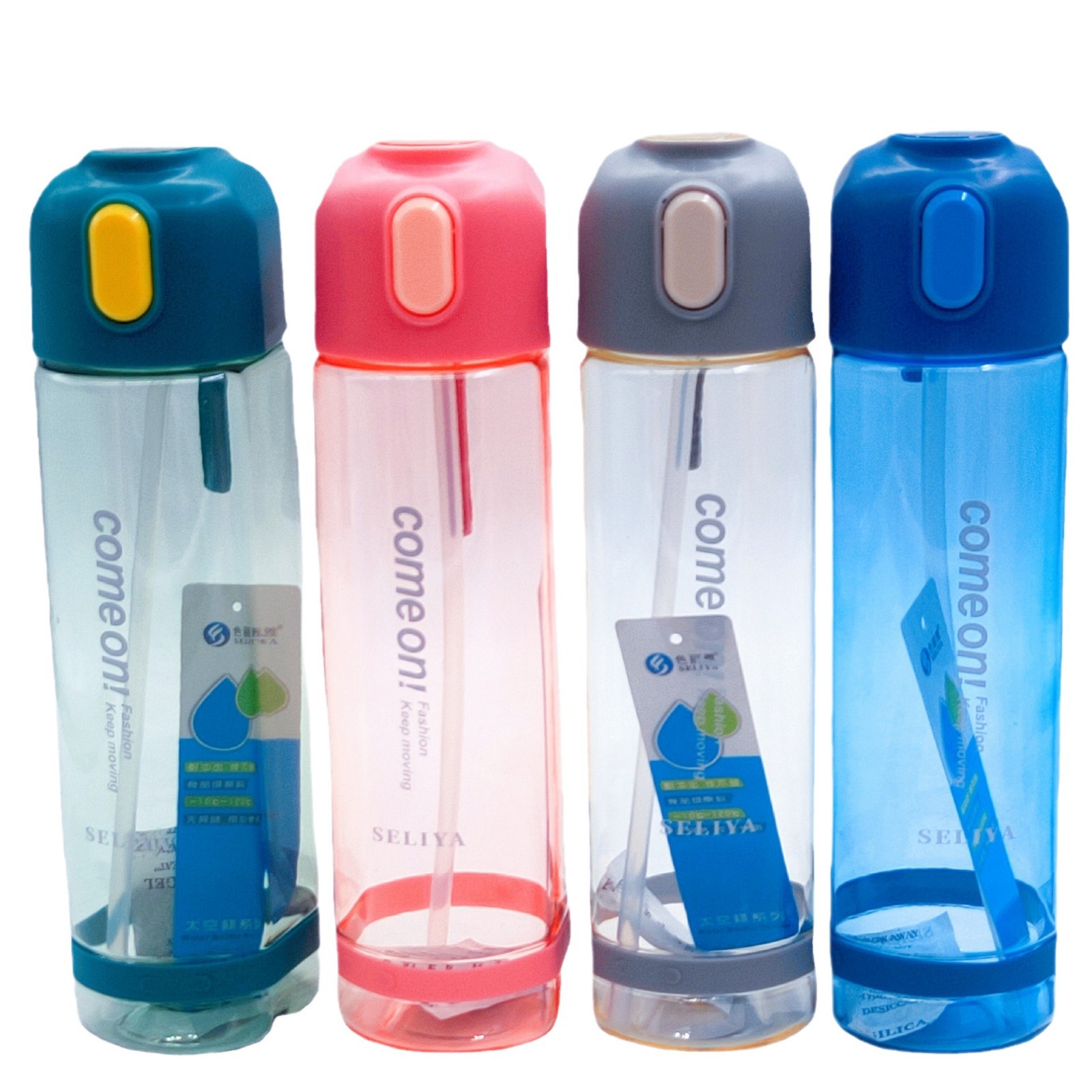 Nuevo estilo coreano transparente tapa elástica taza de paja grande tamaño pequeño estudiante beber taza cuadrada moda espacio taza pareja uno