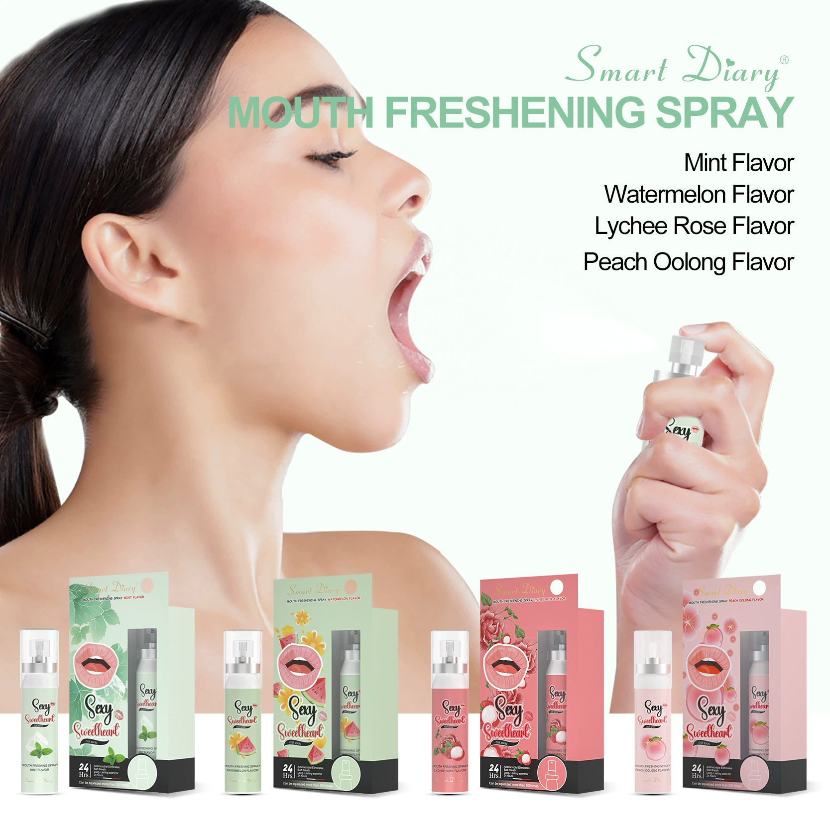 Трансграничный Smart Diary Спрей для перорального свежего запаха 15ml Внешняя торговля оптом по уходу за кожей