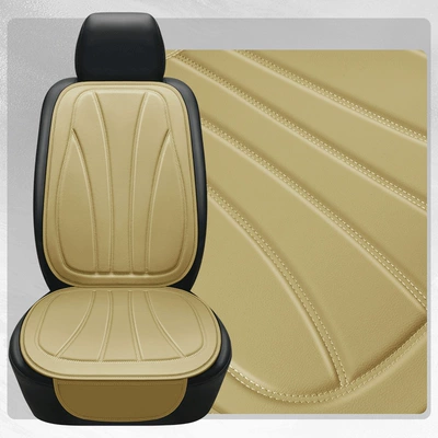 Car Cushion Four Seasons Universal Small Waist Fashion Square Cushion Mercedes-Benz Pattern PVC Simulation Leather Full Envelope Cushion