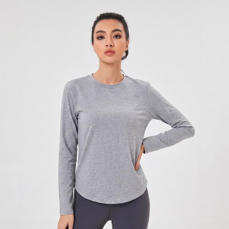 Autumn and winter yoga wear long-sleeve love t-shirt running fitness base shirt Pilates training wear women's sports top Autumn and winter yoga wear long-sleeve love t-shirt running fitness base shirt Pilates training wear women's sports top