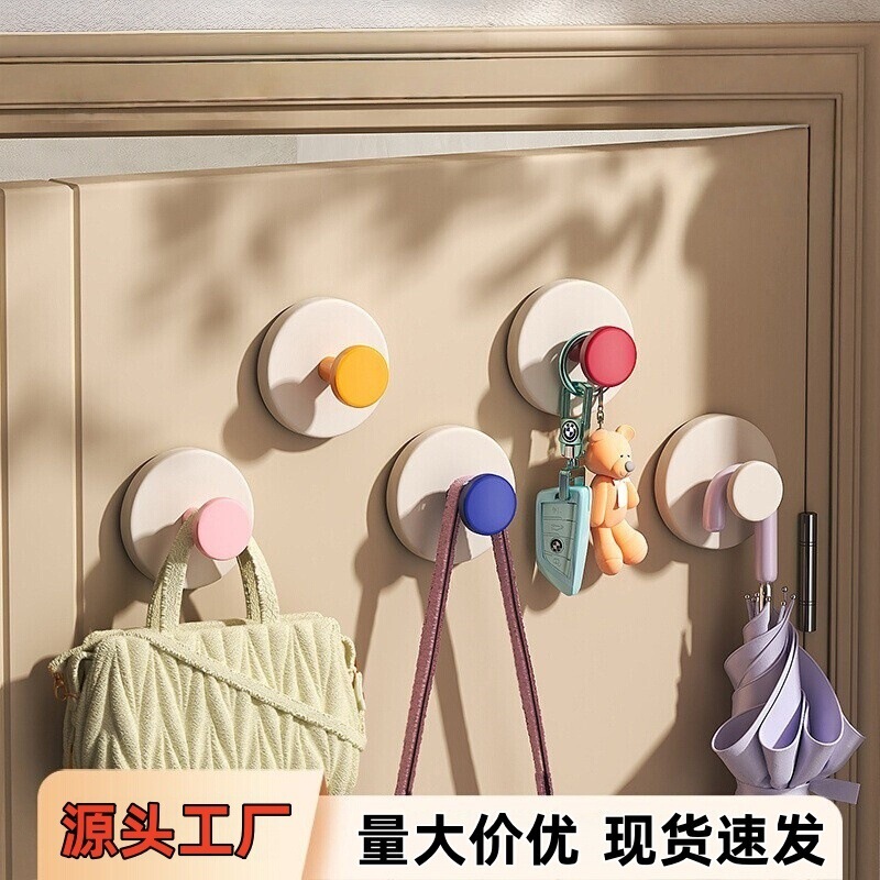 Strong Adhesive Hooks Dopamine No-Drill Sticky Hooks Strong Non-Falling Wall Hooks Behind Door Hooks for Hats and Clothes