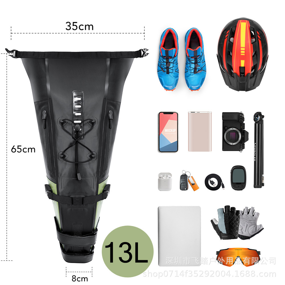 Bolsa de cola grande a prueba de agua de gran capacidad bolsa de coche bolsa de carretera de larga distancia bolsa de sillín bolsa de herramientas bolsa de bicicleta