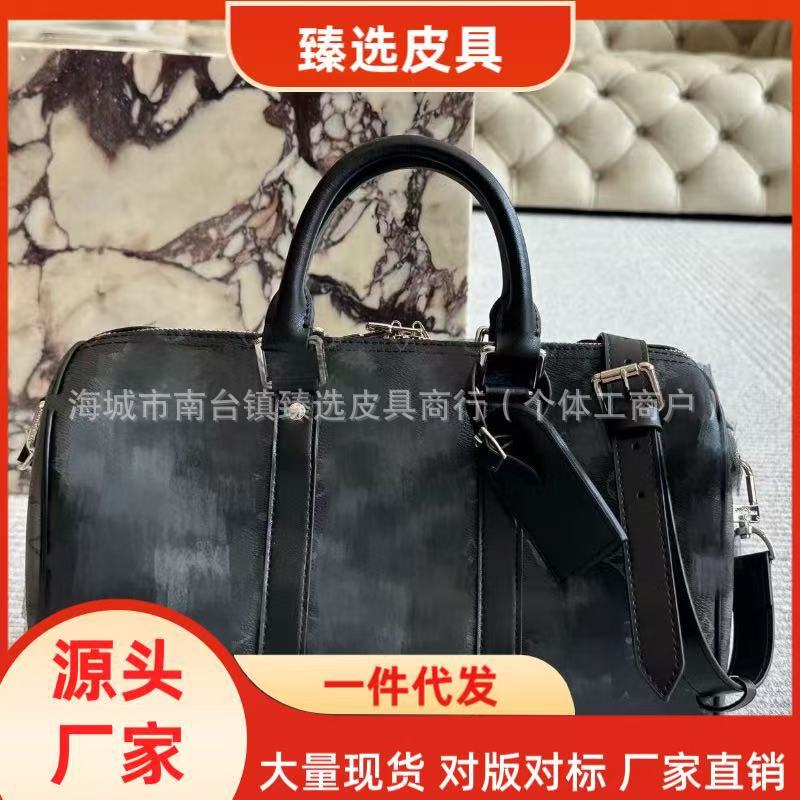 Donkey House Travel Bag Gym Bag Large Capacity Unisex Printed Black L Brand Classic Keepall Texture Donkey House Travel Bag Gym Bag Large Capacity Unisex Printed Black L Brand Classic Keepall Texture