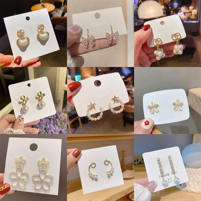 跨境夏季爆款耳环女圆脸显瘦耳钉气质百搭耳饰银针防过敏饰品批发|ru